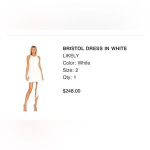 Likely Asymmetrical Dress in White